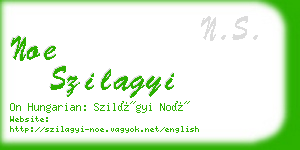 noe szilagyi business card